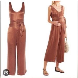 NWOT - Hatch Maternity Silk Wraparound Jumpsuit - 0
- Bronze/Copper